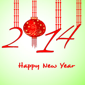 New Year 2014 vector graphics 03