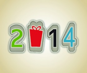 2014 New Year design elements vectors 04