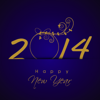 New Year 2014 vector graphics 04