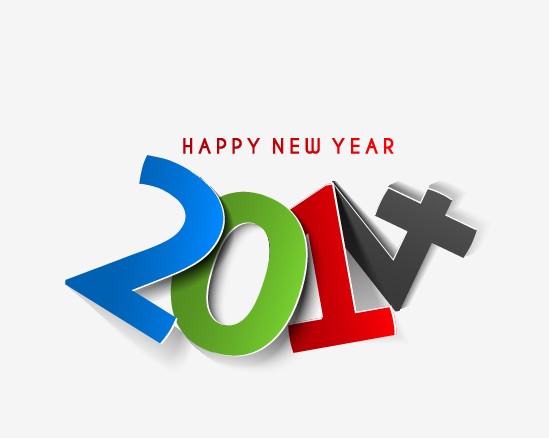 2014 New Year text design vector 05