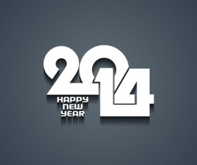 Creative 2014 New Year vector background set 05