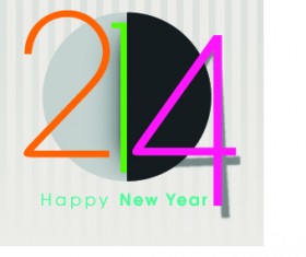 2014 New Year design elements vectors 05