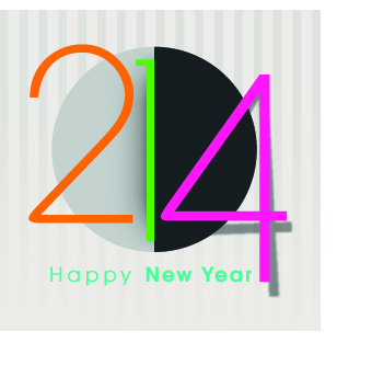 2014 New Year design elements vectors 05
