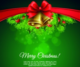 2014 Christmas red bow vector background 02