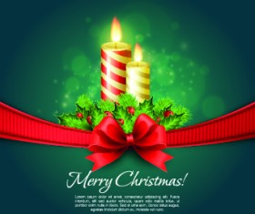 2014 Christmas red bow vector background 04