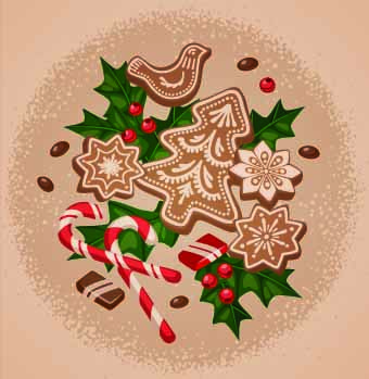 2014 Christmas vintage objects vector 01