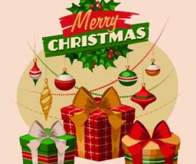 2014 Christmas vintage objects vector 02