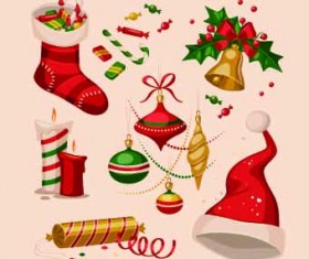 2014 Christmas vintage objects vector 03