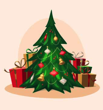 2014 Christmas vintage objects vector 05
