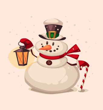 2014 Christmas vintage objects vector 06
