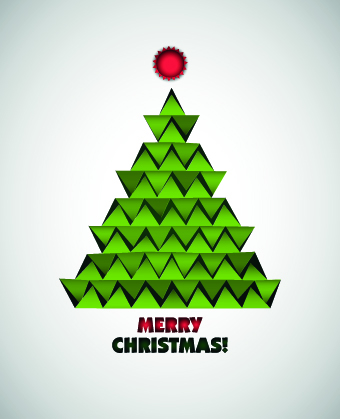 Creative Christmas tree design elements vector 01