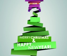 Creative Christmas tree design elements vector 02