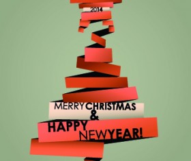 Creative Christmas tree design elements vector 03