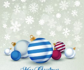 2014 Merry Christmas decor ball vector background 01