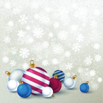2014 Merry Christmas decor ball vector background 03