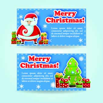 2014 Merry Christmas vector cards 01