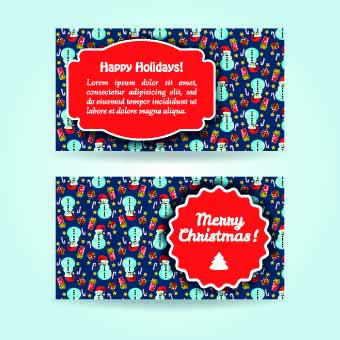 2014 Merry Christmas vector cards 03