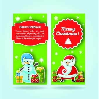 2014 Merry Christmas vector cards 04