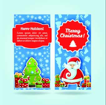 2014 Merry Christmas vector cards 05