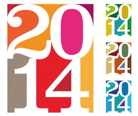 2014 New Year design background graphics 03