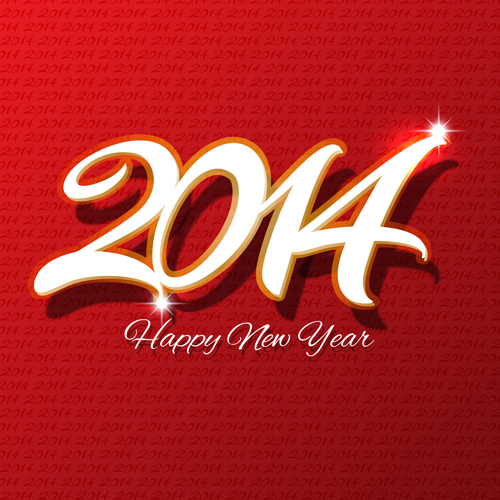2014 New Year design background graphics 04