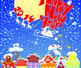 2014 New Year City vector 02