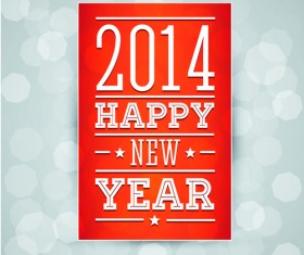 2014 New Year Poster design vector