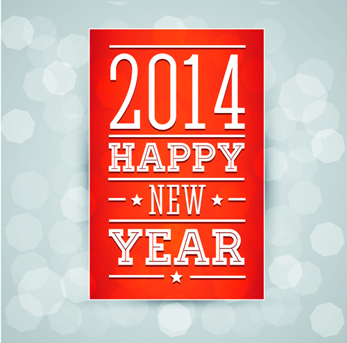 2014 New Year Poster design vector