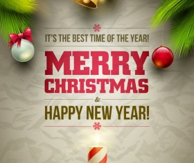2014 Xmas poster backgrounds vector 01