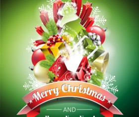 2014 Xmas poster backgrounds vector 02