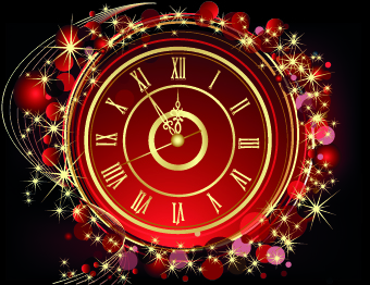 2014 New Year Clock Background set 01