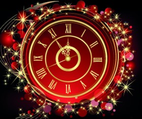 Shiny clock background vector 01
