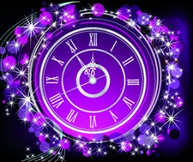 Shiny clock background vector 02