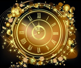Shiny clock background vector 03