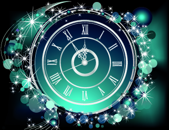 Shiny Clock Background Vector 05 Free Download