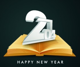 2014 New Year Text design background vector 01