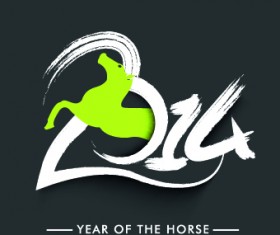2014 New Year Text design background vector 03