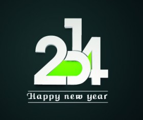 2014 New Year Text design background vector 04