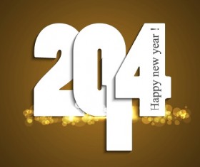 2014 New Year Text design background set 04