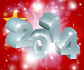 2014 New Year creative design vectors 01