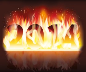 2014 New Year creative design vectors 03