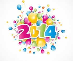 2014 New Year creative design vectors 04