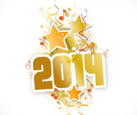 2014 New Year creative design vectors 05