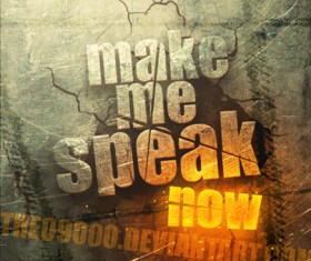 Crack text creative poster psd