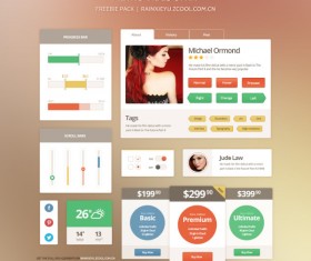 Website UI kit psd