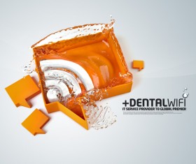 Creative rss with water psd graphics