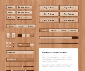 Wood UI kit psd material