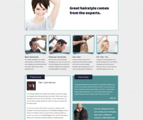 Hair Design website psd template