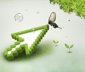 Green Natural psd background