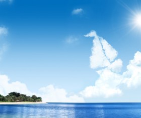 Beautiful sea psd background